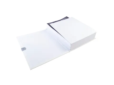 Map uitrekbare rug balacronkaft en Klittenband sluiting Wit 24x32cm