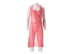 PE schort rood geruwd 125x80cm 20micron 10x100 Stuks