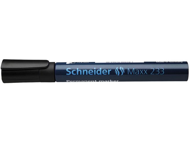 marker Schneider Maxx 233 permanent beitelpunt zwart | MarkeerstiftWinkel.nl