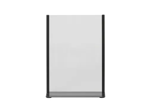 Kaarthouder Europel zwart metaal met acryl bord A4