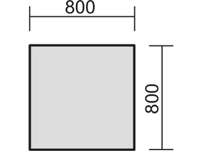 Bureau 4-Poot Hxbxd 680-800X800X800Mm Ronde Buis Lichtgrijs