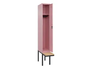 locker met bank,HxBxD 2120x300x815mm,1vak,vak B 300mm,cilinderslot - 1