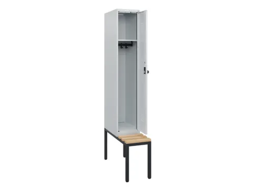 locker met bank,HxBxD 1950x300x815mm,1vak,vak B 300mm,draaigrendel