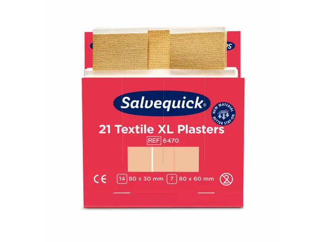 Salvequick Extra Grote Textielpleisters 21 Stuks