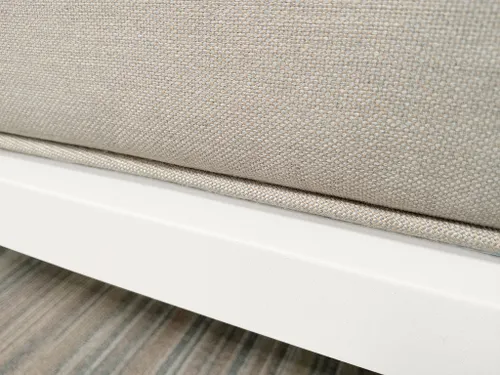 Loungeset aluminium Wit/Grijs 8-zits tuinset met bijzettafel