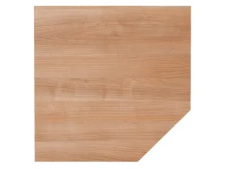 koppelelement voor bureau,BxD 1200x1200mm,blad notenboom,hoekig - 1