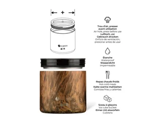 Lunchbox Les Artistes Paris 700ml geïsoleerd ventilatie opening Wood - 3