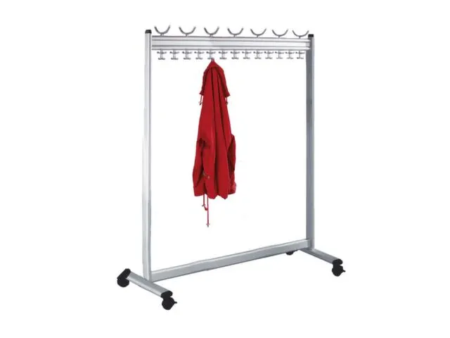 garderoberek,verrijdbaar,HxBxD 1700x1400x400mm,14hoed-/52jashaken