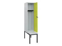 locker met bank,HxBxD 1950x400x815mm,1vak,vak B 400mm,draaigrendel