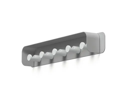 Wandkapstok DURASTORE 5 haken aluminium grijs 50cm