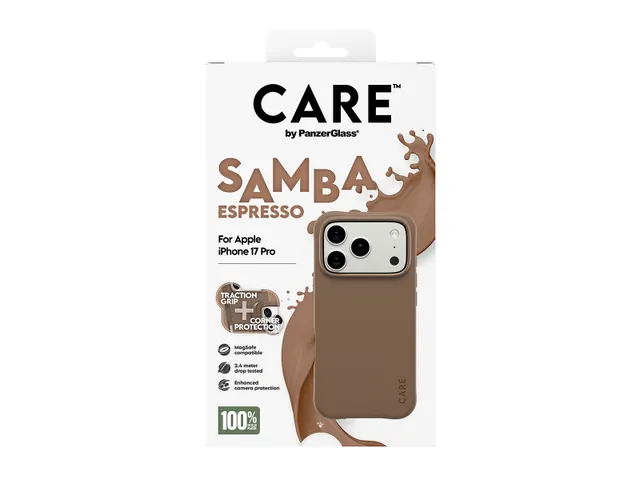 PanzerGlass CARE by Samba Case Espresso w. MagSafe iPhone 17 Pro