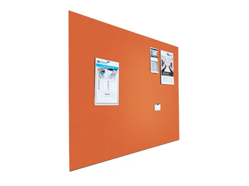 Prikbord Paneel Float Bulletin 90x120cm Oranje frameloos