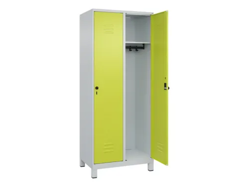 locker,HxBxD 1950x800x500mm,2vak,vak B 400mm,draaigrendel,voeten