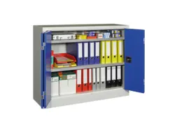 Vouwdeurkast 1000x1200x400mm 2legborden Verzinkt Ral7035 Front Ral5010