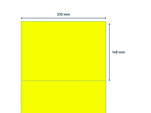 Etiket Rillprint 210x148mm fluorgeel 200 etiketten