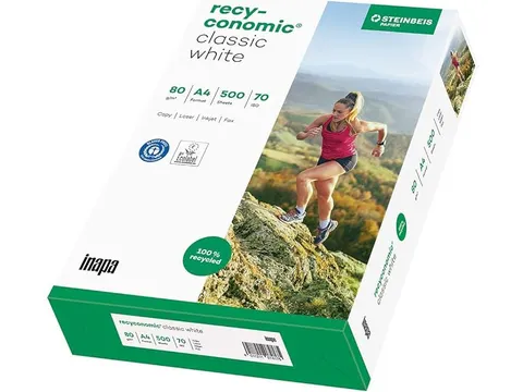 Recyconomic recycled kopieerpapier A4 classic wit 80 gram 500vel