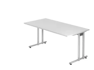 bureau,HxBxD 740x1600x800mm,blad wit,C-voet RAL9006 - 1
