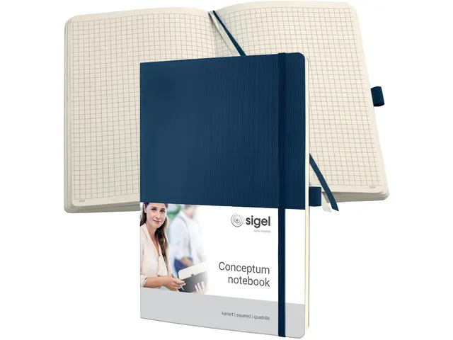 Carnet Sigel de note Conceptum Pure softcover A4 bleu quadrillé