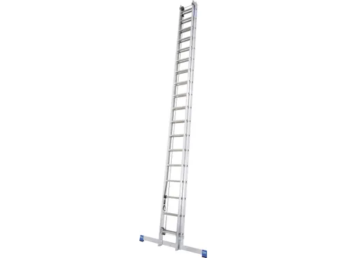 optrekladder,2x18,sporten,balk L 5,2-9,1m,2-dlg.,aluminium