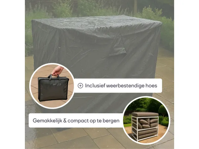 Loungeset aluminium Wit/Grijs 8-zits tuinset met bijzettafel