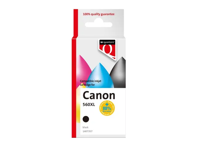 Inktcartridge Quantore alternatief tbv Canon PG560XL zwart