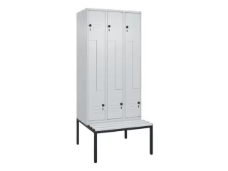 Z-garderobekast,HxBxD 2120x900x815mm,6vak,vak B 300mm,draaigrendel - 1