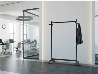 Garderoberek MAUL Samba mobiel 115X172X51cm 40kg, 10 haken zwart RAL90 - 6