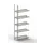 Schroefstelling Aanbouwveld Ral7035 1850x752x304mm 5legborden 95kg