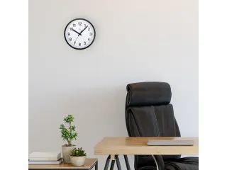Wandklok nXt Robust dia 25,5cm zwart/wit kunststof - 6