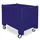 Stapelcontainer Pp Hxbxd 850x1200x800mm 550 Liter 4Wielen Blauw