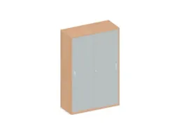 Schuifdeurkast 1540x1000x430mm Romp Beuken Decor Front Lichtgrijs