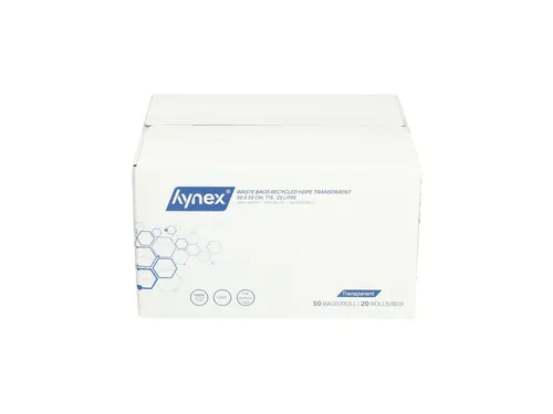 Hynex Afvalzak HDPE Gerecycled T15 25 Liter Transparant 50x55cm 50s