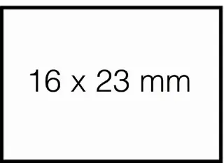 Prijsetiket 16x23mm Sato Duo 20 permanent wit 1500 stuks - 1