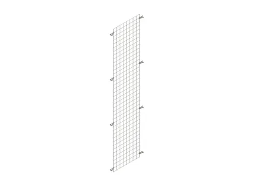 zijwand,v. inhaakstelling,HxD 2000x500mm,verzinkt,rooster,MW 50x50mm