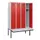 locker met bank,HxBxD 1950x1200x815mm,4vak,vak B 300mm,cilinderslot