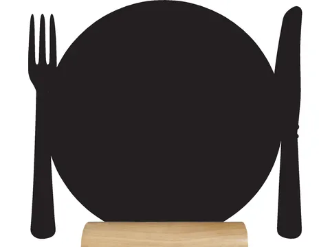 Krijtbord Securit bord 240x250x60mm houten voet