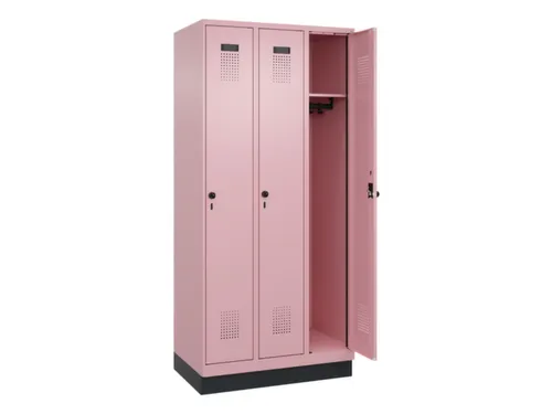 locker,HxBxD 1950x900x500mm,3vak,vak B 300mm,draaigrendel,sokkel