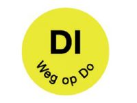 Daymark Label Dagetiket permanent 'Di weg op Do' Rol 1000 Stuks