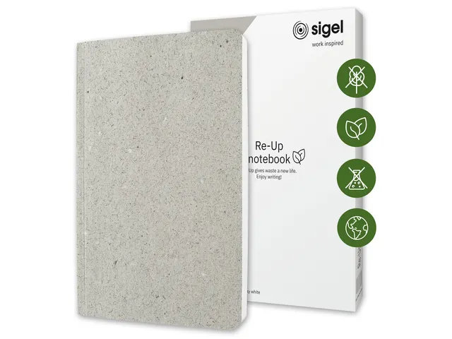 Carnet de notes Re-Up A5 blanc crayeux line SC 100pag 100g
