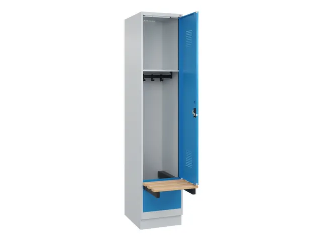 locker met bank,HxBxD 1950x400x815mm,1vak,vak B 400mm,cilinderslot