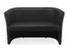Sofa 2 places simili-cuir noir
