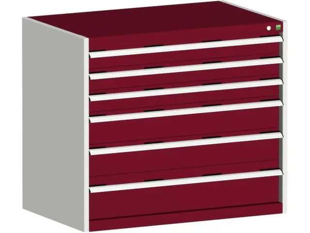 ladekast HxBxD 900x1050x650mm 6laden RAL7035 front RAL3004