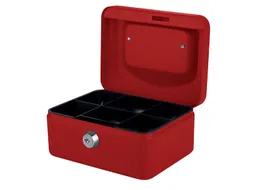 Geldkist Quantore 150x115x80mm rood