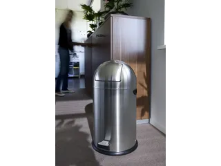 Afvalbak Kickcan metalen binnenbak 33 liter mat RVS - 2