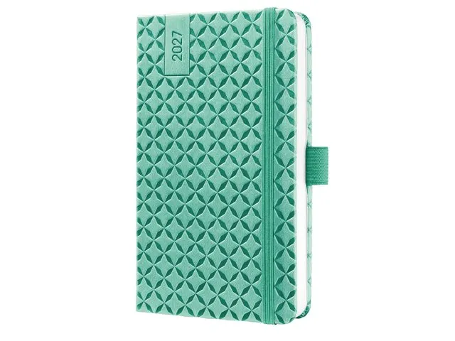 Agenda semainier Flair 2027 (DE/EN/FR/NL) A6 Mint Green Hardcover