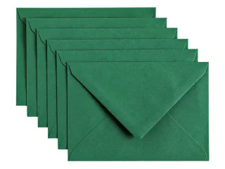 Envelop Papicolor C6 114x162mm dennengroen pak à 6 stuks - 1