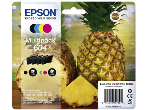 Epson 604 Inktcartridge Zwart + 3 Kleuren Voordeelset
