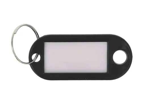Sleutelhanger Westcott zwart 100st. in doos. Met verwisselbaar etiket.