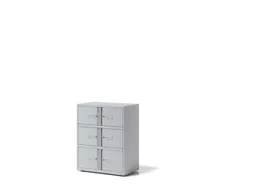 lockerkast,HxBxD 1000x800x470mm,1x6vakken,cil.-slot,sokkel