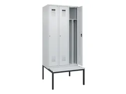 locker met bank,voor scheiding van kleding,HxBxD 2120x900x815mm,3vak